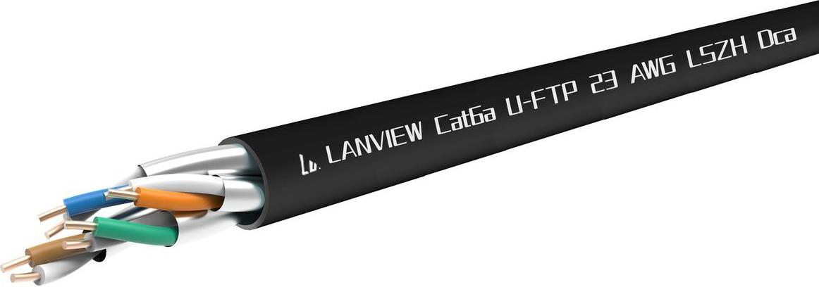 Lanview Cat6a U/FTP Bulkkabel 305 m LSZH Schwarz LVN122433