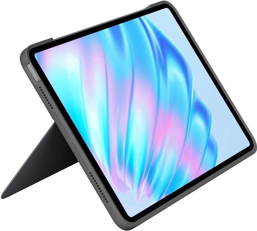 Logitech Combo Touch Tastatur und Foliohülle für 13" iPad Air (M2) mit Trackpad und Beleuchtung QWERTY Spanisch Oxford Gray
