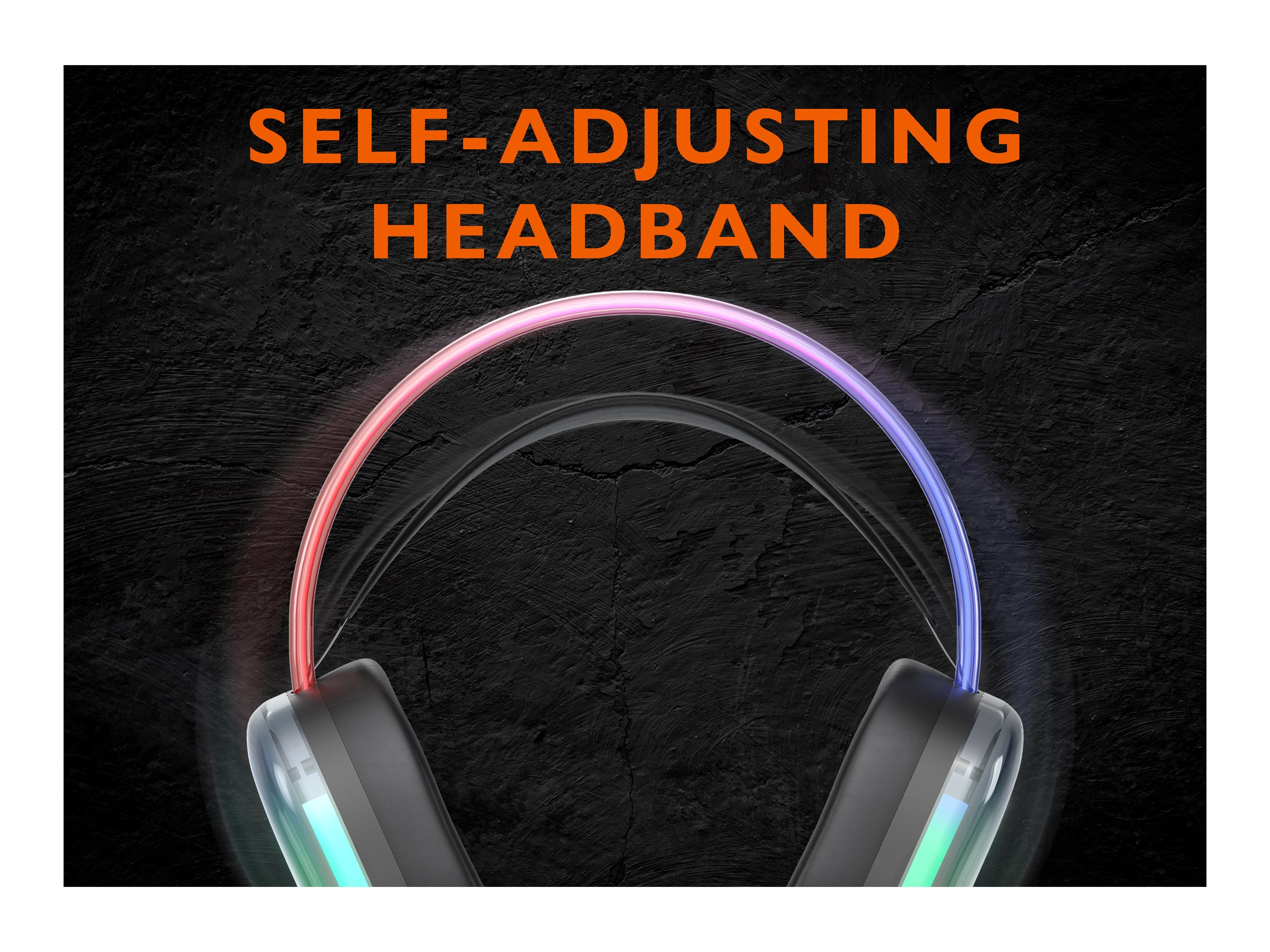 Deltaco Gaming DH230 Over-Ear Headset Kabelgebunden 3,5 mm Stereo RGB Schwarz, Halbtransparent
