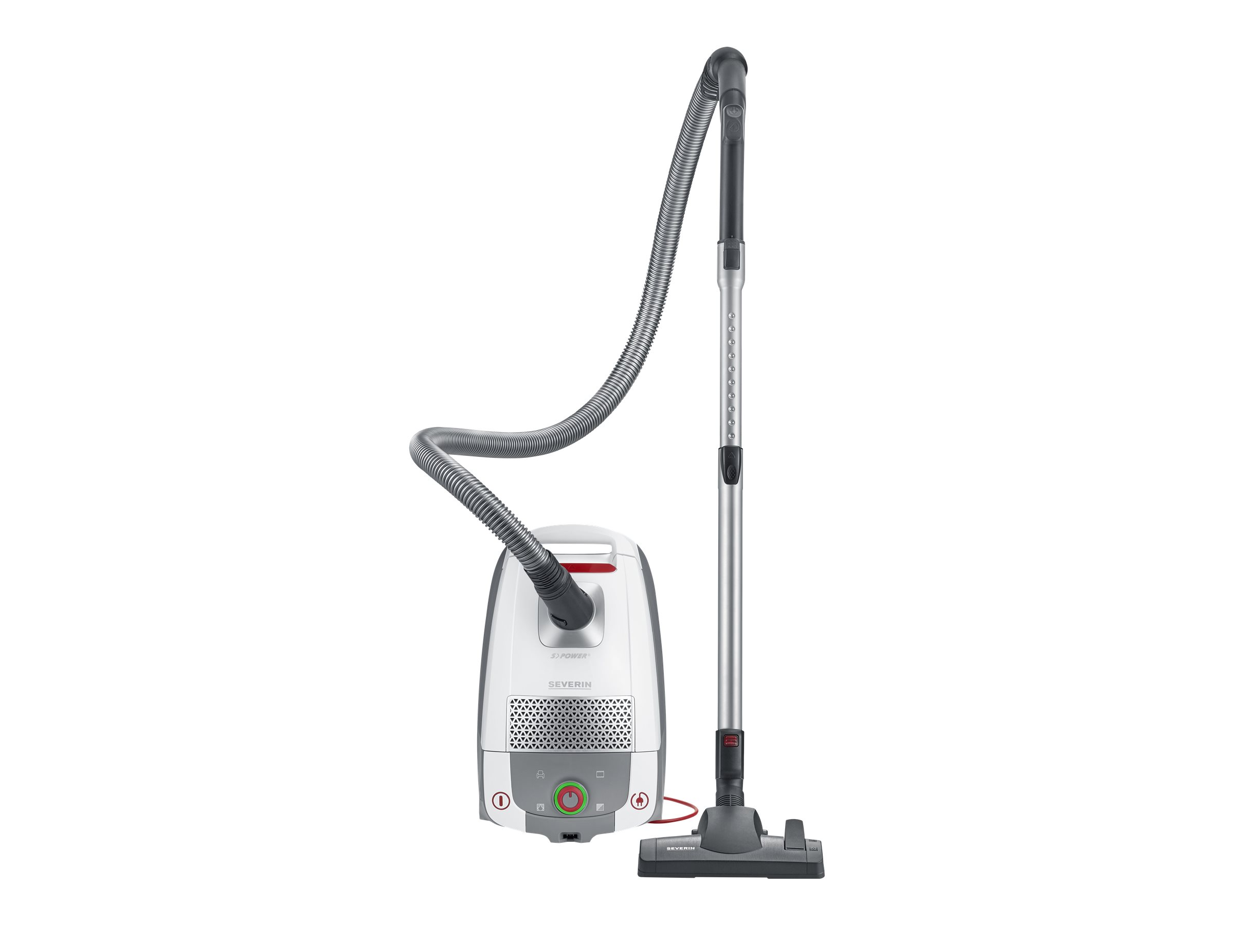 SEVERIN S'POWER BC 7047 Staubsauger 850 W Weiß/Rot