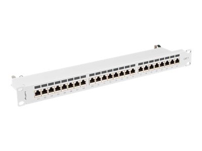 Lanberg PPS7-1024-S Patchpanel 24-Port 1U 19" Cat. 7 FTP Grau