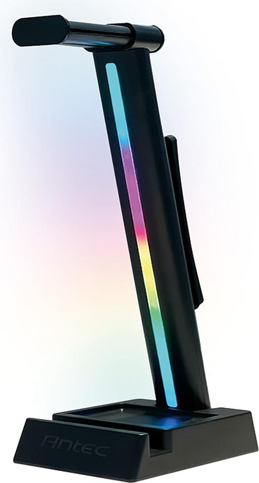 Antec Spectra RGB Headset-Ständer Schwarz 19.10.1753 - Platzsparend für 2 Headsets USB-betrieben