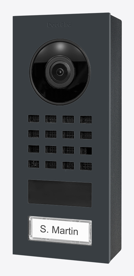 DoorBird D1101V IP Video Türsprechanlage Aufputz 1080p Ultra-Weitwinkel 150° RAL 7016 Anthrazit