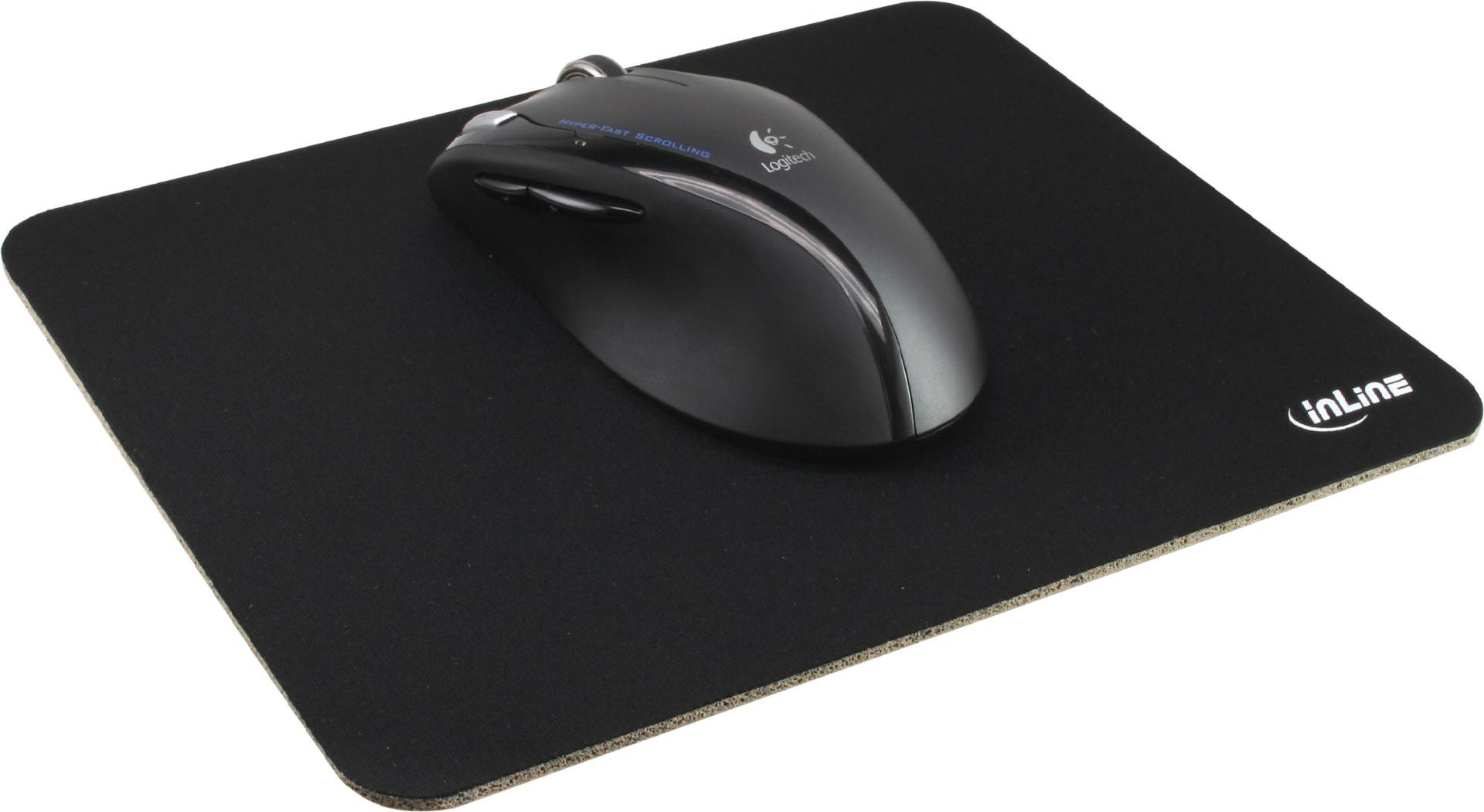 InLine Mauspad Recycled Schwarz 230x190x2,5mm