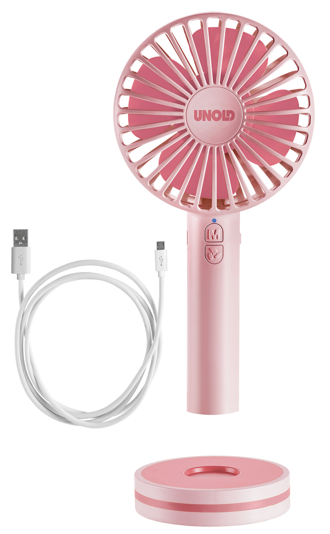 UNOLD Breezy II Handventilator 5 Geschwindigkeitsstufen Pink