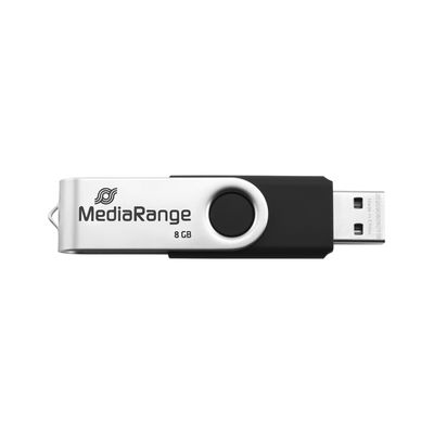 MediaRange MR931-2 USB-Stick 16 GB USB 2.0 Type-A / Micro-USB Schwarz, Silber