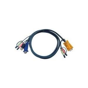 ATEN 2L5302U - Tastatur- / Video- / Maus- / Audio-Kabel - HD-15, Mini-Phone 3...