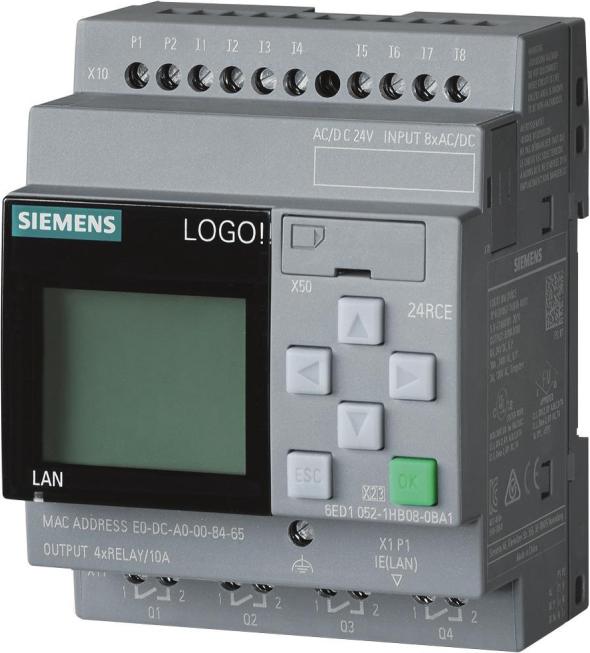 Siemens LOGO! 24 RCE6ED1052-1HB08-0BA2Logo 8.4 (6ED10521HB080BA2)