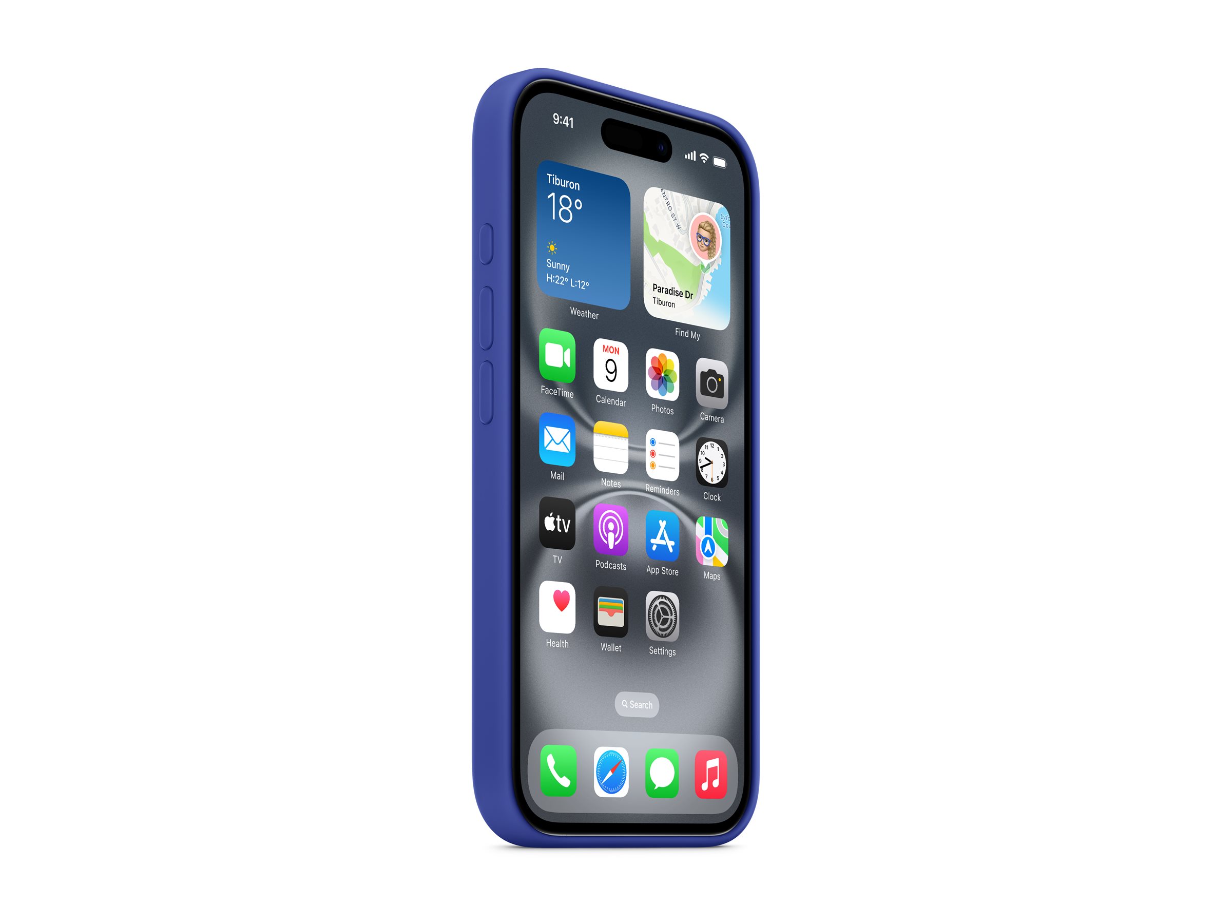 Apple Silikon Case mit MagSafe für iPhone 16 6,1" Ultramarine