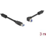 Delock 81102 USB 3.0 Kabel A Stecker auf B Stecker 90° links 3 m (81102)