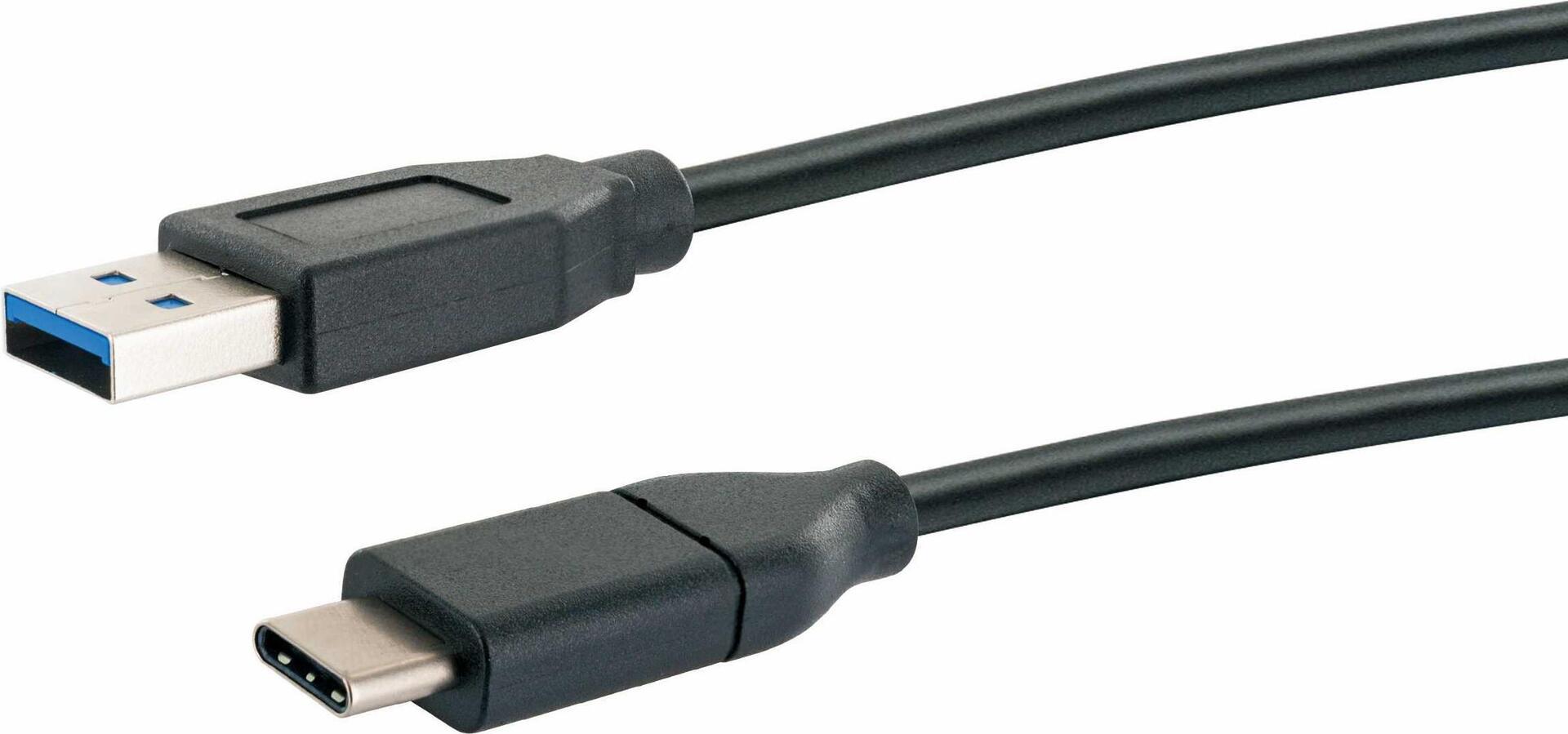Schwaiger CK 3141 USB Kabel 1 m 3.2 Gen 1 (3.1 Gen 1) USB A USB C Schwarz (CK3141533)