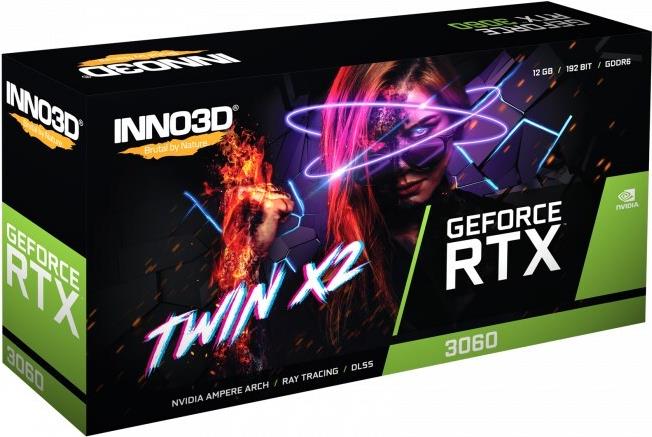 Inno3D RTX3060 Twin X2 LHR 12GB GDDR6 HDMI 3xDP N30602-12D6-119032AH