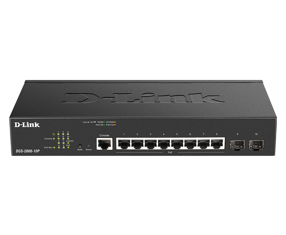 D-Link DGS-2000-10P 10-Port Gigabit PoE Managed Switch (DGS-2000-10P)