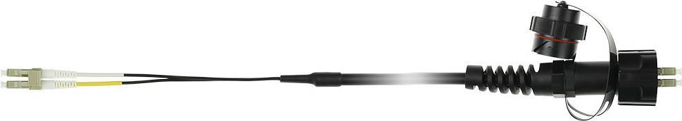 ACT 20 meter multimode 50/125 OM3 duplex fiber patch cable with LC and IP67 LC connectors 20M LCODVA-LC OM3 DX 7MM (RL7120)