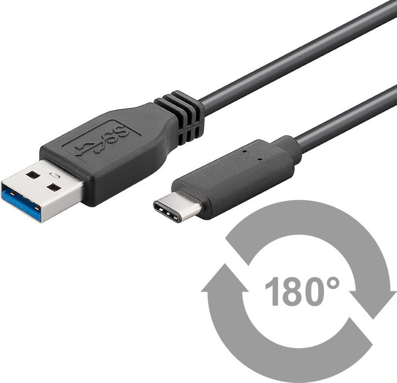 Microconnect USB3.2CA05 USB Kabel 0,5 m USB A USB C Schwarz (W125787801)