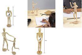 kangaro Gliederpuppe, neutral, Höhe: 300 mm Modellpuppe aus Buchsbaumholz, Gelenke beweglich, Hilfe zum - 1 Stück (K-830302)