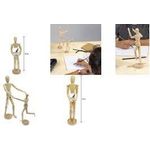 kangaro Gliederpuppe, neutral, Höhe: 300 mm Modellpuppe aus Buchsbaumholz, Gelenke beweglich, Hilfe zum - 1 Stück (K-830302)