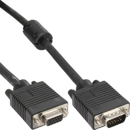 InLine® S-VGA Verlängerung, 15pol HD St/Bu, schwarz, 0,5m (17705B)