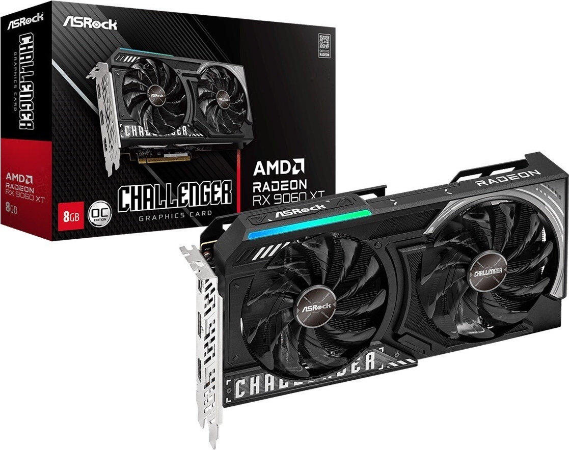 ASRock CARTE GRAPHIQUE ASROCK RADEON RX 9060 XT CHALLENGER OC 8GO (90-GA5TZZ-00UANF)