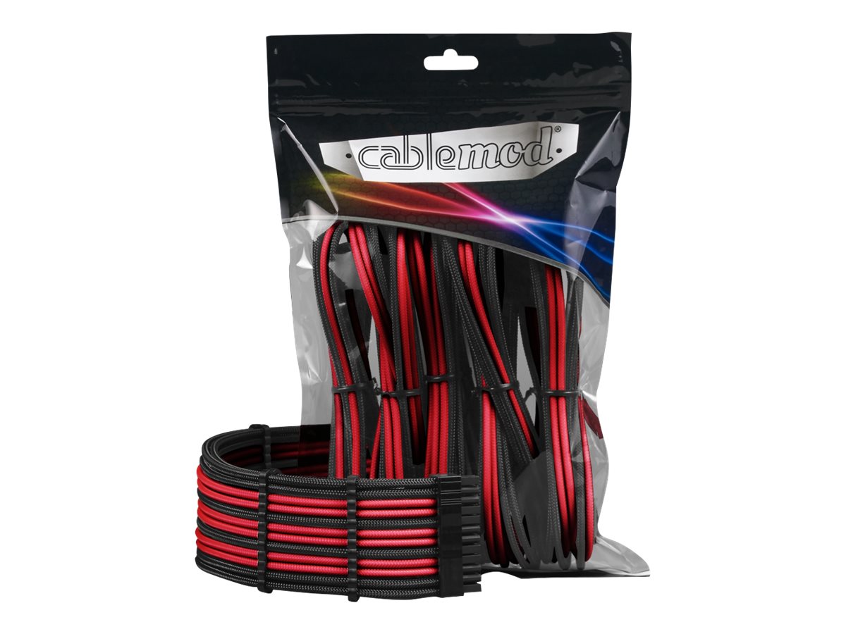 CableMod PRO Series ModMesh Verlängerungskabelset Schwarz/Rot