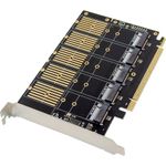InLine Schnittstellenkarte PCIe x16 zu 5x M.2 Key B SATA inkl. Low-Profile (76619G)