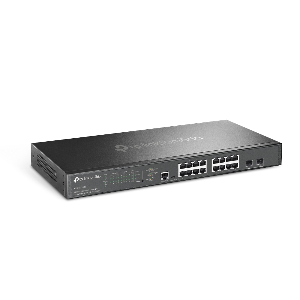 TP-Link Omada SG3218XP-M2 Managed L2+ Switch 16 Ports 2.5G PoE+ 240W Schwarz