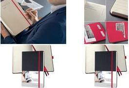 sigel Notizbuch Conceptum, DIN A5, liniert, schwarz/rot 148 x 213 mm, Red Edition, edle Softwave-Struktur, Hardcover - 1 Stück (CO663)
