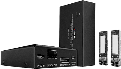 LINDY 300m Fibre Optic DisplayPort 1.2 & USB KVM Extender (39376)