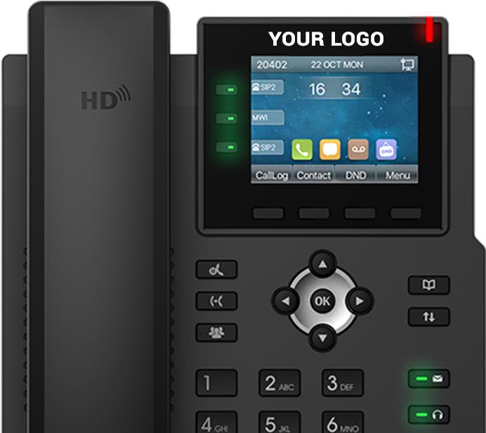 Fanvil X3U VoIP-Telefon 2,8" LCD 6 Leitungen PoE Schwarz