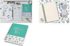 sigel Spiral-Notizbuch Jolie "SKETCH Book", DIN A5, mint Dot-Lineatur, 162 x 215 mm, 120 g/qm weißes Papier, Spiral - 1 Stück (JN698)