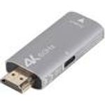 Lanberg HDMI M ->Displayport F Adapter 4K grau - Adapter (AD-HD-DP-01)