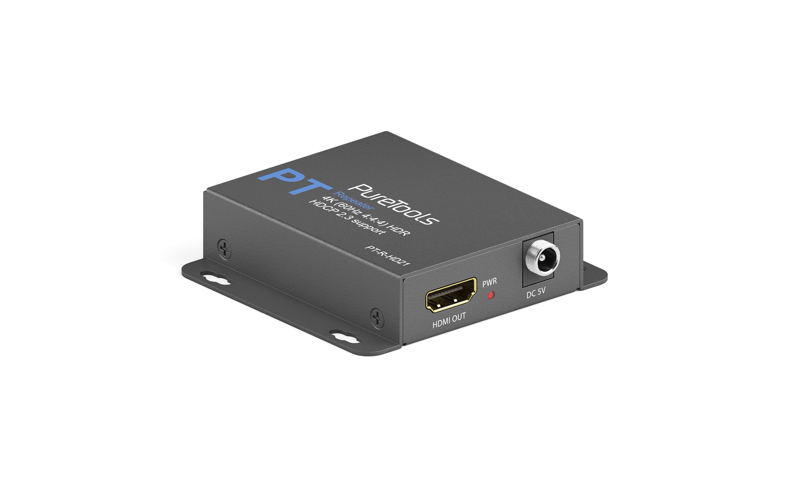 PureLink PureTools PT-R-HD21 HDMI Repeater 4K 60 Hz Schwarz
