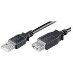 Wentronic Goobay USB 2.0 Hi-Speed Verlängerungskabel, Schwarz, 0.6 m - USB 2.0-Stecker (Typ A) > USB 2.0-Buchse (Typ A) (68625)