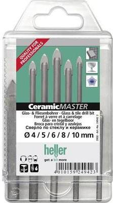 Heller Glas- und Fliesenbohrer-Set 5teilig QuickBit® CeramicMaster 1/4" (6.3 mm) 1 Set
