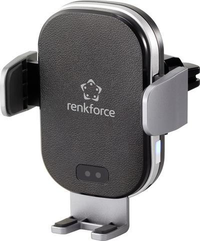 CONRAD Renkforce RF-WCC-300 Handy/Smartphone Schwarz - Silber Aktive Halterung (RF-4470380)