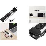 LogiLink 3-fach Steckdosenl.sc/sil LCD Display Echtz. Energieverbrauch (LPS285)