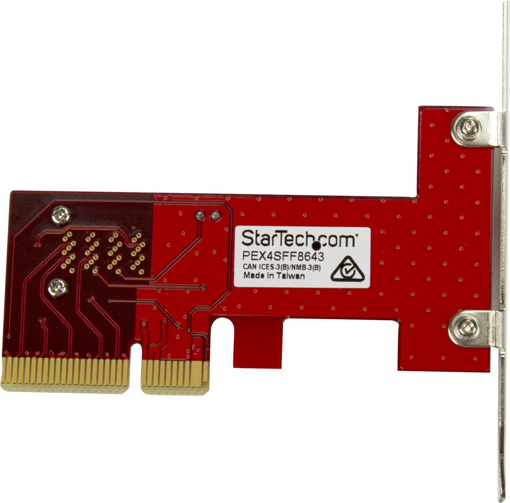 StarTech.com x4 PCI Express to SFF-8643 Adapter for PCIe NVMe U.2 SSD (PEX4SFF8643)