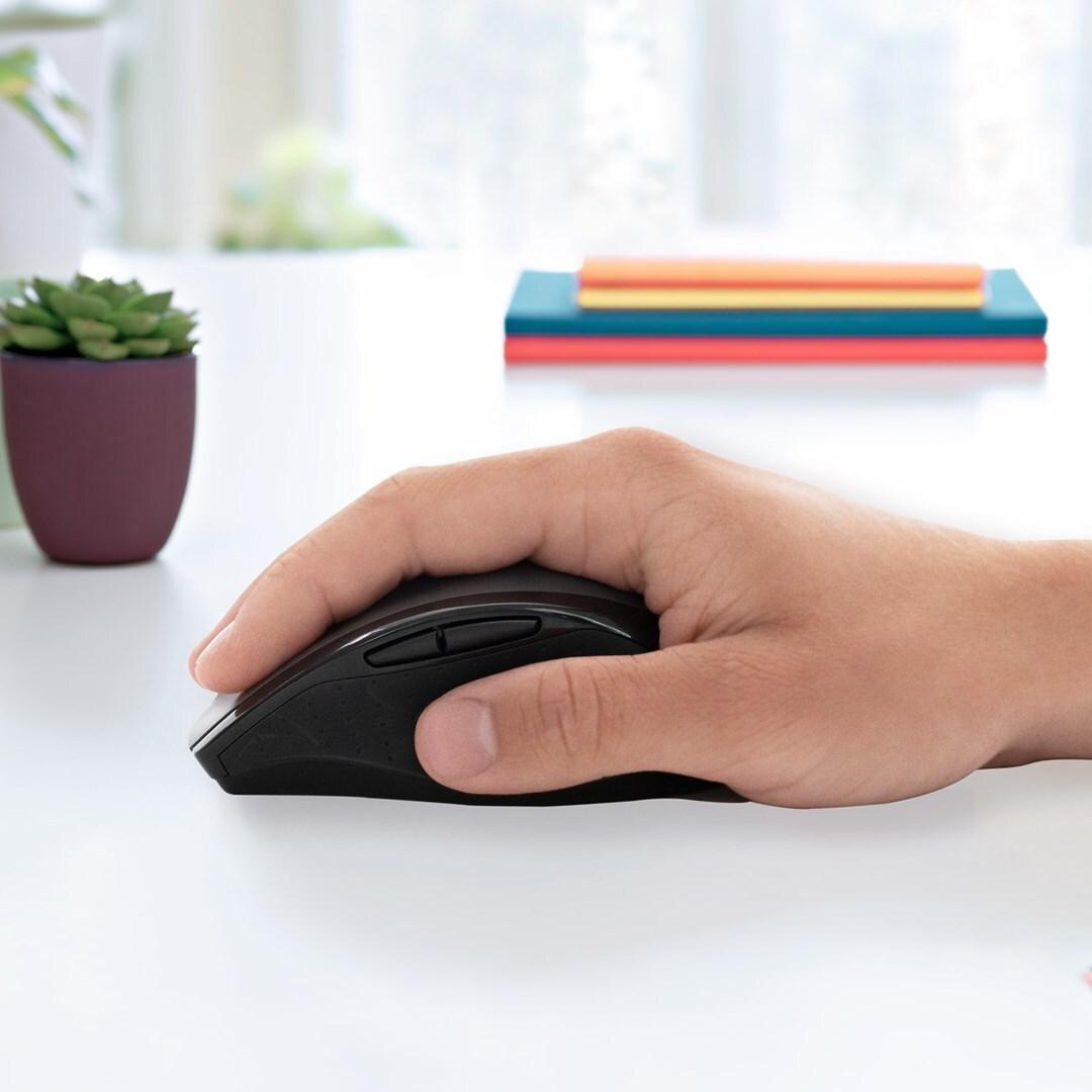 Logitech Marathon M705 RF Wireless Maus 1000 DPI Schwarz, Grau