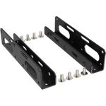 InLine® HDD Einbauschienen, 6,35cm (2.5") zu 8,89cm (3.5"), nur Rahmen und Schrauben, schwarz (39950K)
