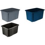 keeeper Aufbewahrungsbox "emil eco", 45 Liter, eco-graphite Dreh-/Stapelbox, mit Griffmulden, aus Recyclingmaterial, - 1 Stück (1053683300000)