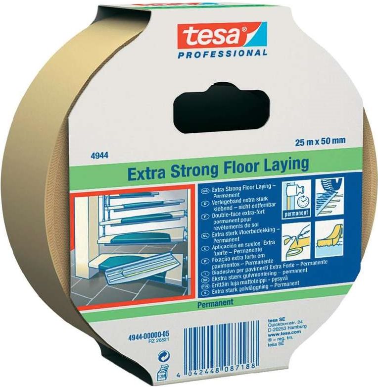 Tesa Doppelseitiges Verlegeband tesafix® 4944 (L x B) 10 m x 50 mm Weiß 4944-2-5 Inhalt: 1 Rolle(n) (4944-2-5)