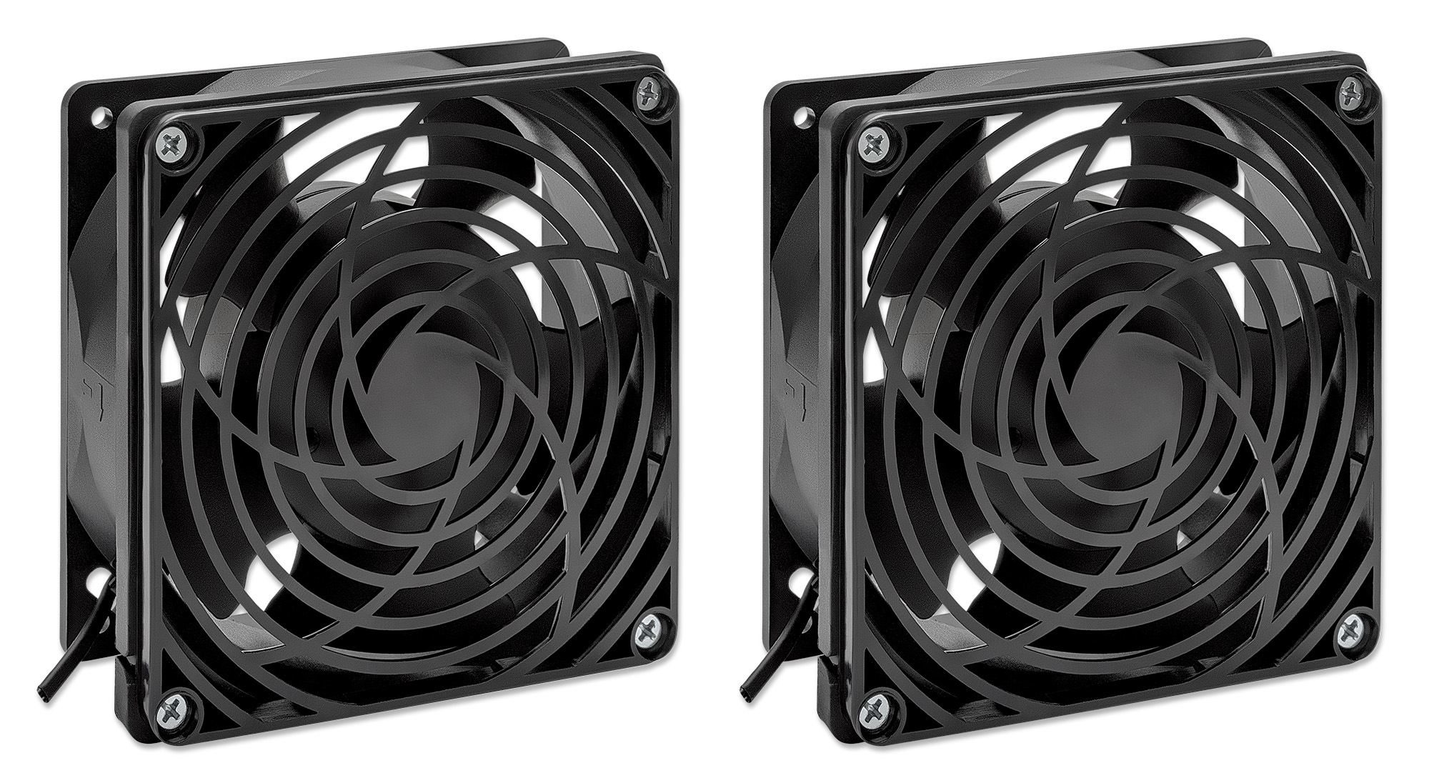 Intellinet 2-fach Dachlüfter für 19" Netzwerkschrank 85 m³/h 24,9 dB(A) Schwarz
