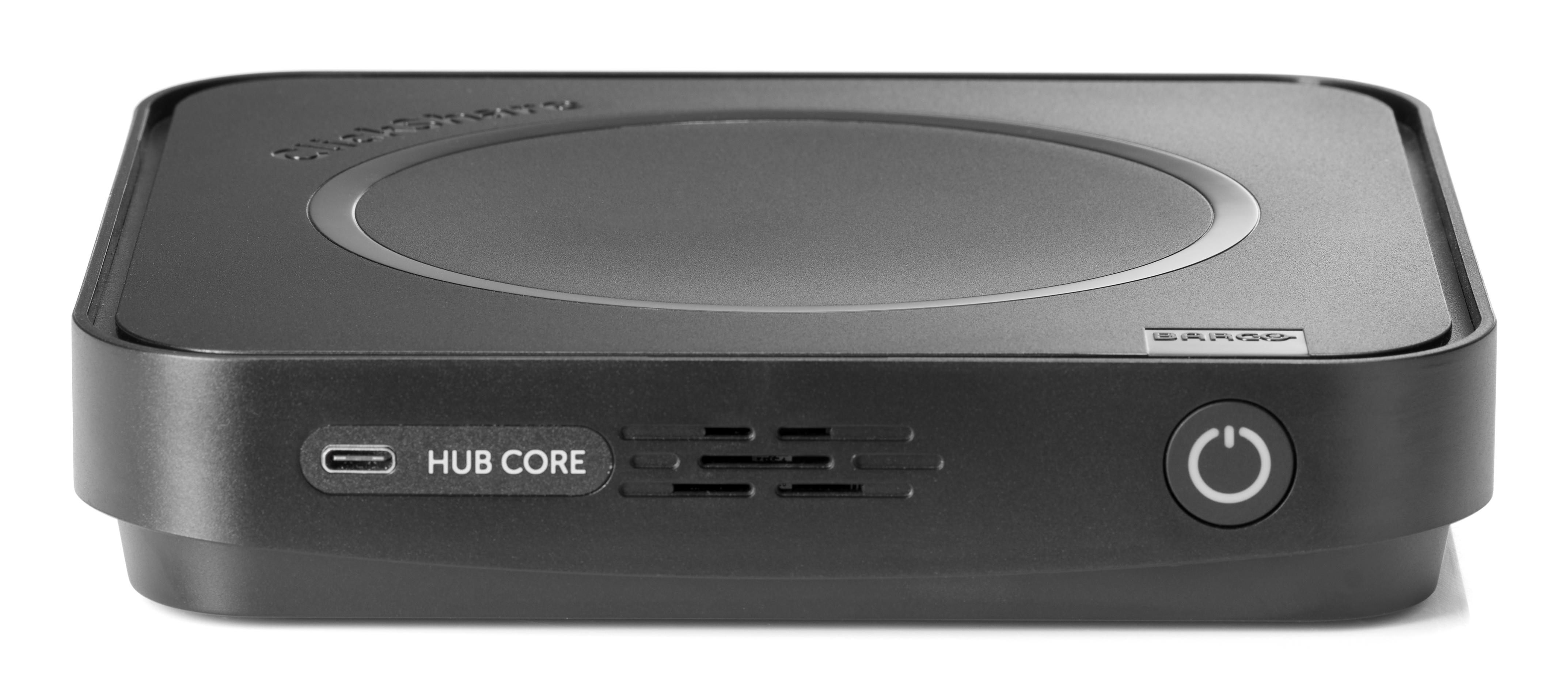 Barco ClickShare Hub Core Modulares Videokonferenzraumsystem mit 1 Button 5K Ultra HD Schwarz