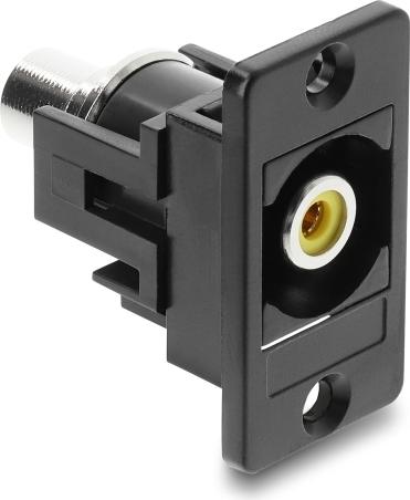 Delock Panel Mount Cinch Buchse zu gelb schwarz (91111)