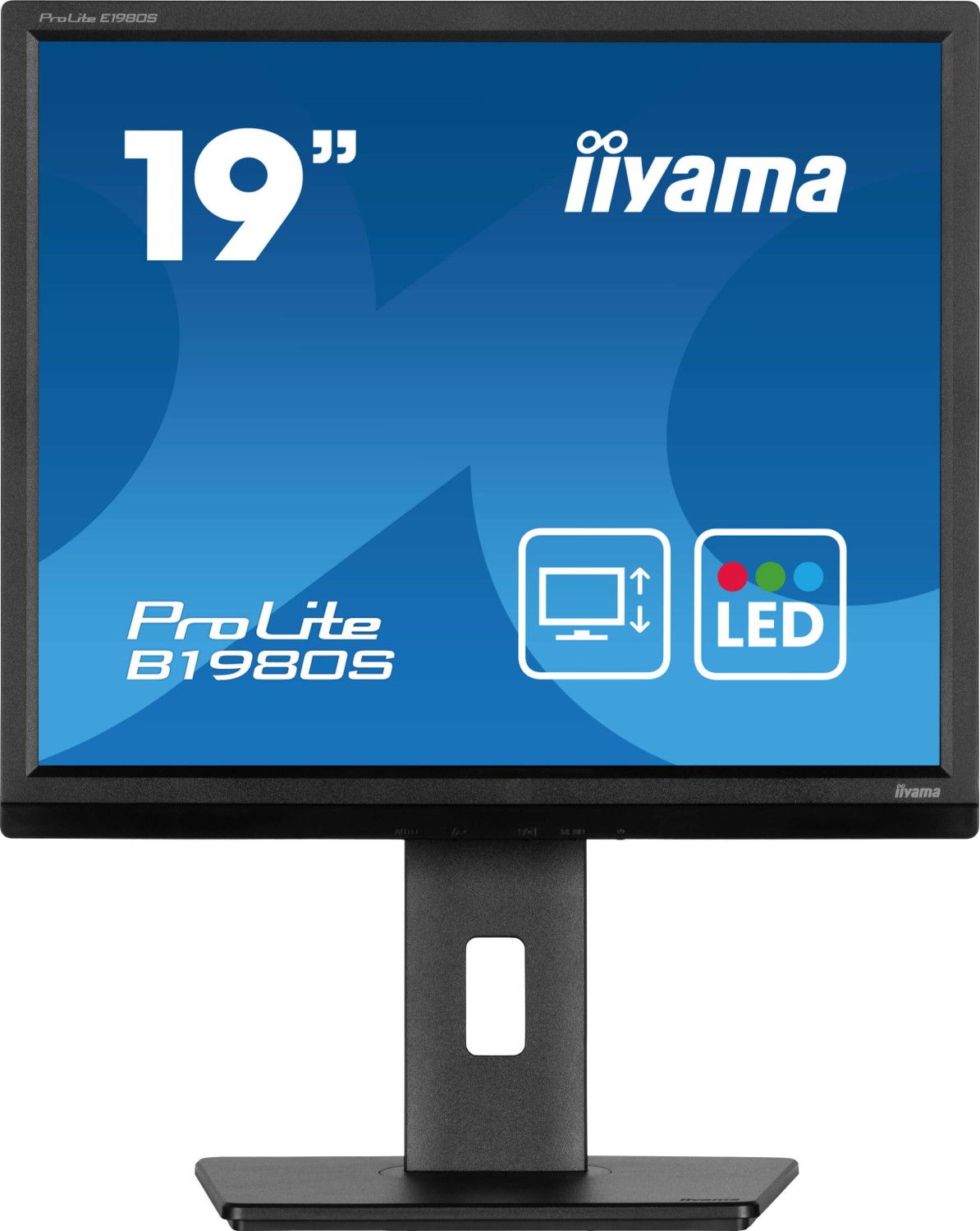iiyama ProLite B1980S-B1, 48,3cm (19''), Kit, schwarz TFT Monitor, 5:4, Bildschirmdiagonale: 48,3 cm (19''), 1280x1024 Pixel, Reaktionszeit: 3ms, Helligkeit 250cd, Blickwinkel 170/170°(H/V), Kontrast: 1000:1, Display-Port, HDMI, inkl.: Kabel (HDMI), Netzteil, Netzkabel, QSG, Farbe: schwarz (B1980S-B1)