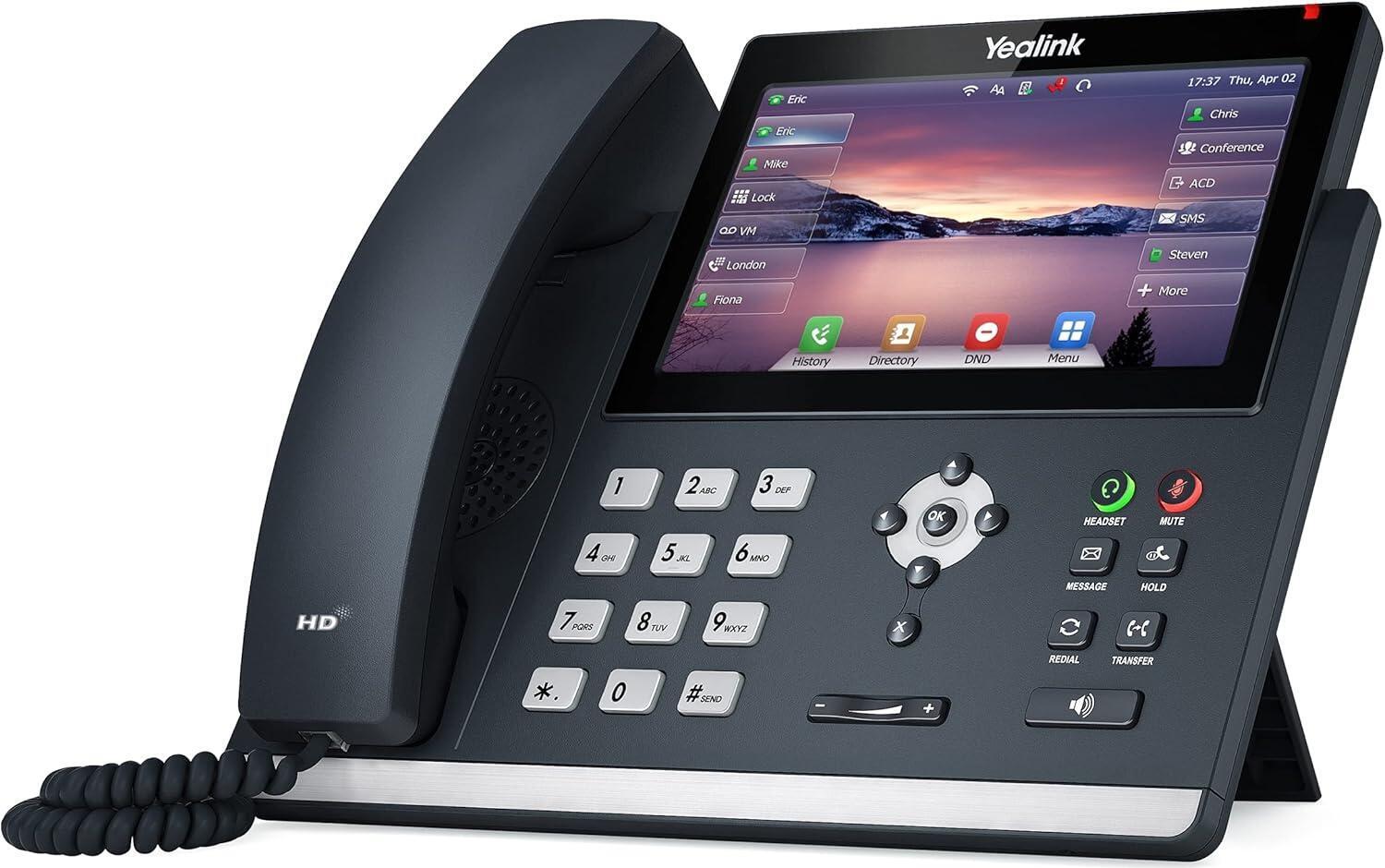 Yealink SIP-T48U 7" Farb-Touchscreen VoIP-Telefon Classic Gray