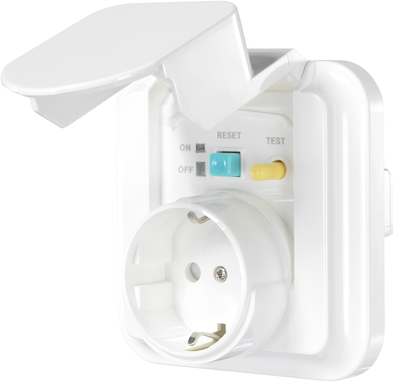 Sygonix SY-5775152 1fach Unterputz-Fehlerstrom-Sicherheitssteckdose erhöhter Berührungsschutz IP44 Weiß (SY-5775152)