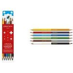 CARAN D'ACHE Buntstifte SWISSCOLOR BICOLOR Aquarelle 6 zweifarbige wasserlösliche Farbstifte = 12 Farben, aus - 1 Stück (1285.706)