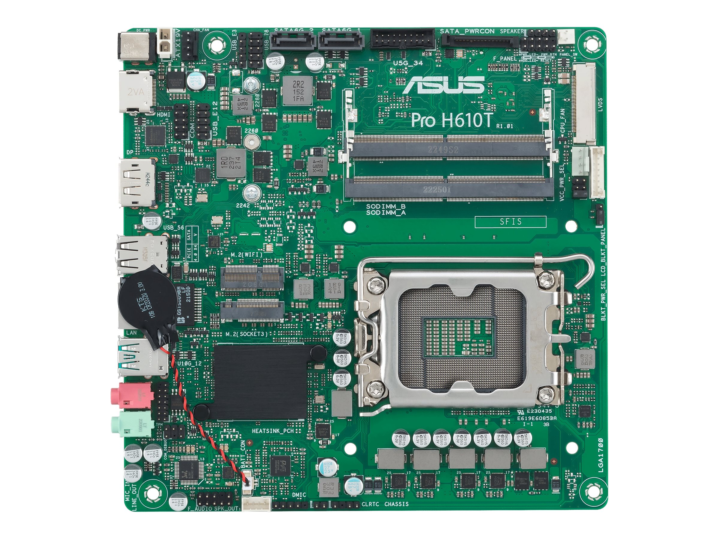 ASUS Pro H610T-CSM Mainboard Thin Mini-ITX Intel H610 LGA1700 DDR5 Gold