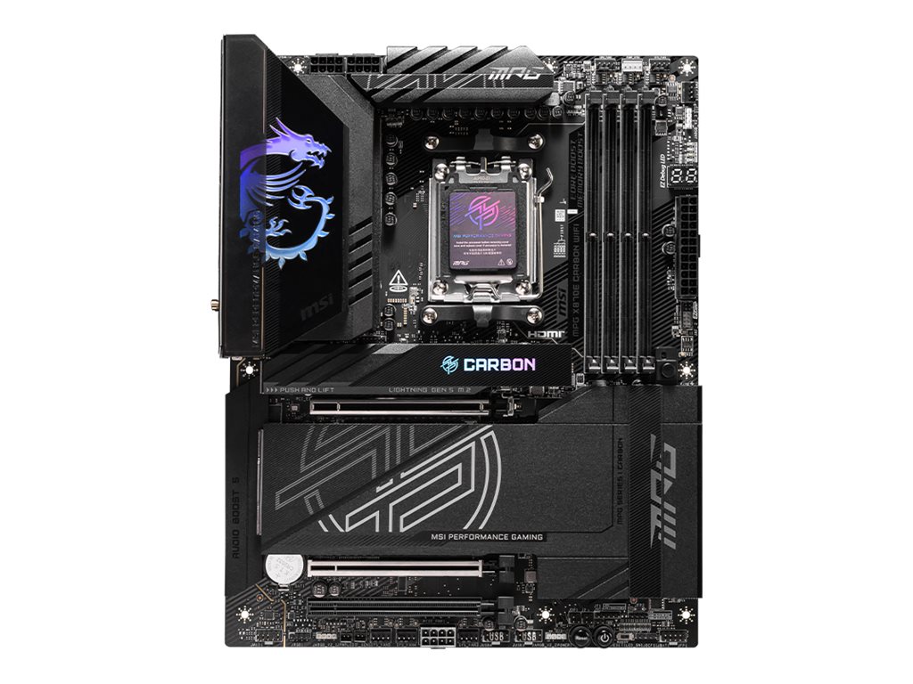 MSI MPG X870E Carbon WiFi Mainboard AMD X870E AM5 ATX DDR5 Schwarz